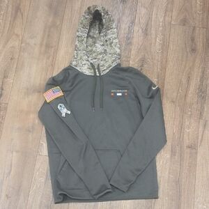 Nike (Broncos) Green Hoodie with Camouflage Hood